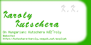 karoly kutschera business card